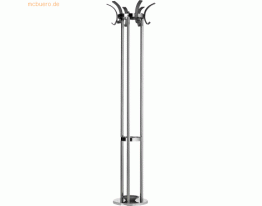ALCO Standgarderobe Metall 174x42,5cm silber/schwarz