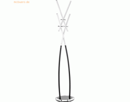 ALCO Standgarderobe Metall lackiert 182x37cm schwarz/weiß