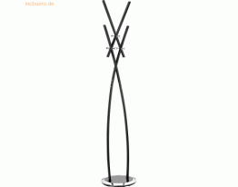 ALCO Standgarderobe Metall lackiert 182x37cm schwarz