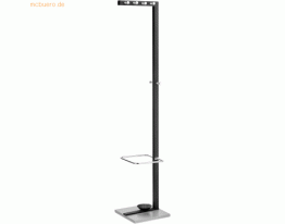 ALCO Standgarderobe Metall lackiert 35x36x178cm schwarz