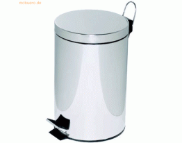 Alco Tretabfalleimer Stahl kunststoffbeschichtet 12l chrom