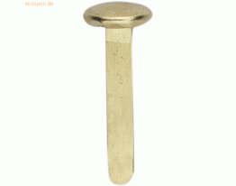 10 x Alco Musterbeutelklammer rund Gr. 5 8,5x25mm vermessingt VE=100 S