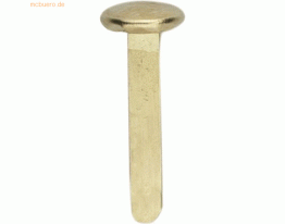 10 x Alco Musterbeutelklammer rund Gr. 8 8,5x38mm vermessingt VE=100 S