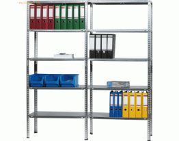 Alco Regal Stahlblech 10 Böden 160x40x180cm silber