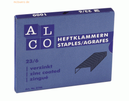 Alco Heftklammern Stahl verzinkt 23/6 VE=1000 Stück