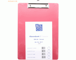 12 x Alco Klemmbrett A4 Kunststoff rot