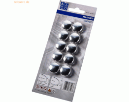 Alco Haftmagnet Metall Kunststoff 20mm silber VE=10 Stück