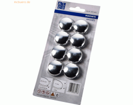 Alco Haftmagnet Metall Kunststoff 30mm silber VE=8 Stück