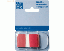 20 x Alco Haftmarker Alcofix 43x25mm rot Kunststoffspender VE=50 Stück