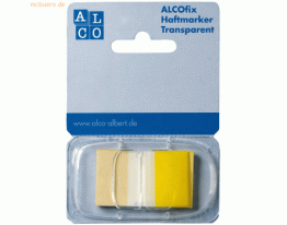 20 x Alco Haftmarker Alcofix 43x25mm gelb Kunststoffspender VE=50 Stüc
