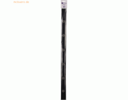 Alco Wandleiste Metall lackiert selbstklebend 5x100cm schwarz inkl. 4