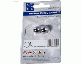 Alco Kugelmagnet Neodoym Neodym (Nd) 13mm TG 2900 g silber VE=2 Stück