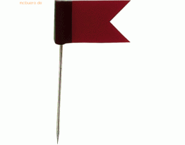 10 x Alco Markierungsfähnchen 18x10mm bordeauxrot VE=20 Stück
