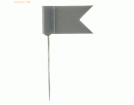 10 x Alco Markierungsfähnchen 18x10mm grau VE=20 Stück