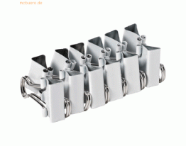 Alco Foldbackklammer Metall vernickelt 19mm weiß VE=12 Stück