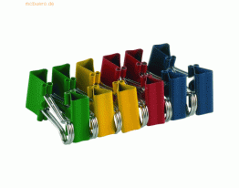 Alco Foldbackklammer 19mm farbig sortiert VE=12 Stück