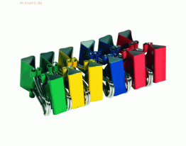 Alco Foldbackklammer 32mm farbig sortiert VE=12 Stück