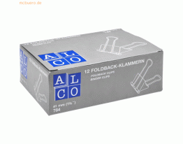 Alco Foldbackklammer Metall vernickelt 41mm weiß VE=12 Stück