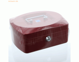 Alco Geldkassette Stahlblech mit Schloss 205x160x85mm rot