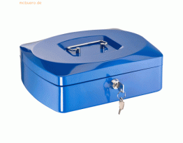 Alco Geldkassette Stahlblech mit Schloss 255x200x90mm blau