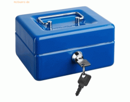 Alco Geldkassette Stahlblech mit Schloss 310x225x75mm blau