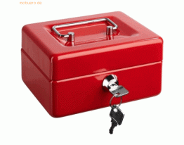 Alco Geldkassette Stahlblech mit Schloss 250x170x90mm rot