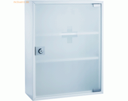 Alco Erste-Hilfe-Verbandschrank Stahl lackiert 320x100x360mm weiß/tran