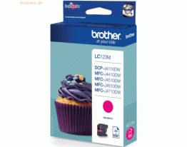 Brother Tintenpatrone Brother LC-123M magenta (ca. 600 Seiten)
