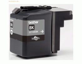 Brother Tintenpatrone Brother LC-12EBK schwarz (ca. 2400 Seiten)