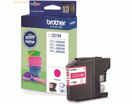 Brother Tintenpatrone Brother LC-221M magenta (ca. 260 Seiten)