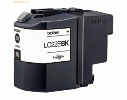 Brother Tintenpatrone Brother LC-22EBK schwarz (ca. 2400 Seiten)