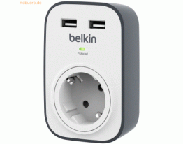 Belkin Belkin Surge Plus Überspannungsschutz, 1-Fach mit 2x USB, 2,4A