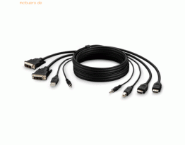 Belkin LinkSys DUAL DVI to HDMI/USB/AUD CBL, VID MM; USB A/B, 10'