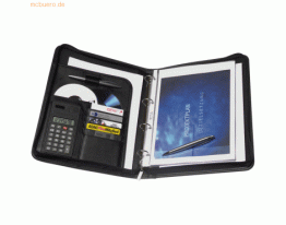 Alassio Schreibmappe A4 mit Rechner schwarz