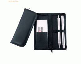 Alassio Stifteetui 15x6,5cm Leder schwarz
