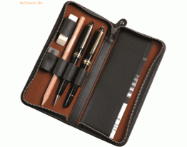Alassio Stiftetui 17,5x8x2,5cm Leder schwarz