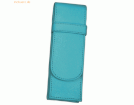 Alassio Stifteetui 15x4,5x2,5cm für 2 Stifte Leder türkis