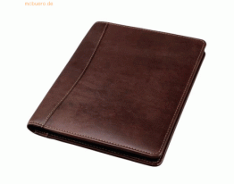 Alassio Schreibmappe Monaco A5 Leder dunkelbraun