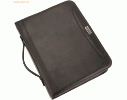 Alassio Ringbuchmappe Porto A4 FineTouch Lederimitat schwarz