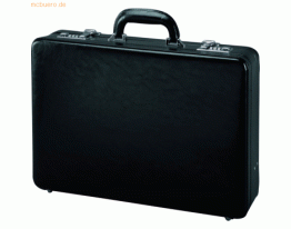 Alassio Attachekoffer Taormina 45x32,5x11(+2)cm Leder schwarz