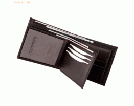 Alassio Geldbörse Querformat 11,5x10cm Leder schwarz