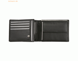 Alassio Geldbörse Querformat 12x9x2cm Leder schwarz