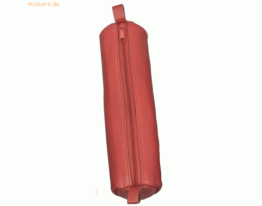 Alassio Schlamperrolle 21x6cm Leder rot