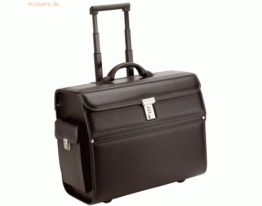Alassio Pilotenkoffer Mondo 46x38x22cm Lederimitat schwarz