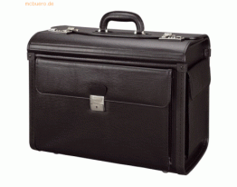 Alassio Pilotenkoffer Vicenza 45,5x34x20cm Lederimitat schwarz