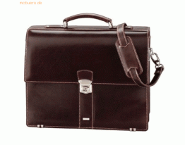 Alassio Aktentasche Monaco 38x31x16cm Leder dunkelbraun