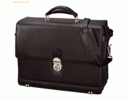 Alassio Aktentasche Monza 38x30x16cm Leder schwarz